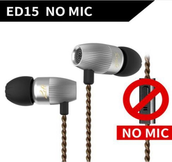 KZ ED15 Kulak Kulaklık Dinamik ve Armatür Kulaklıkları Mikrofon İkili Sürücü Bas Stereo Kulakbuds Hifi Kulak Monitöründe 6258973