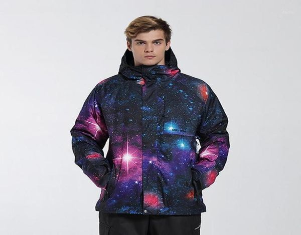 Мужская лыжная куртка Gsou Snow со звездным небом, мужская куртка для верховой езды, скалолазания, катания на коньках, сноуборде, лыжная куртка, ветрозащитная, водонепроницаемая, Thermal17630691