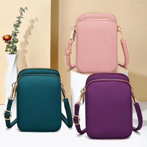 Omuz çantaları moda kadınlar crossbody fermuarlı cep telefonu çantası bayan kadın çok işlevli çanta bilek çantası spor cüzdan