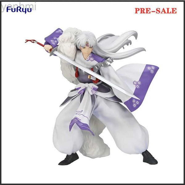 Оригинальные аниме-фигурки INUYASHA Trio-Try-iT Фигурка Sesshomaru Furyu Фигурка Коллекционер Игрушки из ПВХ для детей Кукла 18 см ldd240314