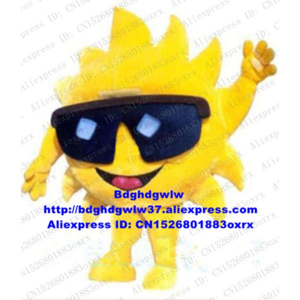 Costumi della mascotte Pelliccia lunga Giallo Mr Sun Costume della mascotte Personaggio dei cartoni animati per adulti Vestito Vestito Matrimonio Matrimonio Cena annuale Zx52 Spedizione gratuita