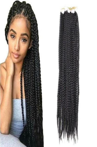 Продажа вязания крючком 3S Box Braids 18 дюймов Jumbo Braids Kanekalon Ombre Box Вязание крючком Синтетическая коробка для плетения волос 4405586