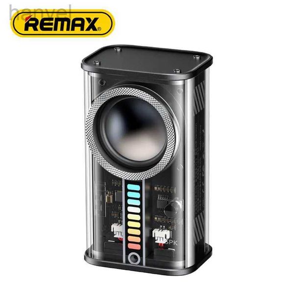 Alto-falantes portáteis Remax RB-M68 Clear Mecha Wireless Speaker Bluetooth 5.3 TWS Interconexão Super Bass Conexão de 2 alto-falantes 240314