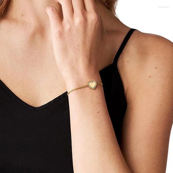 Link pulseiras coração pulseira feminina designer de luxo jóias strass punk pulseiras dia dos namorados acessórios ajustáveis