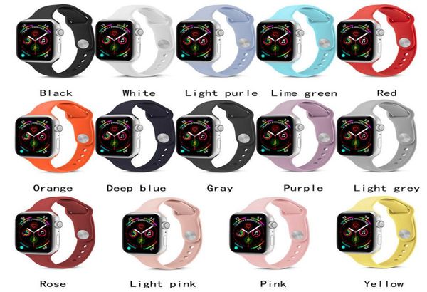 Cinturino per Apple Watch cinturino sportivo in silicone 38mm 42mm iWatch 4 band 44mm 40mm cinturino cinturino correa Apple watch 5 4 3 2 Accessori9137518