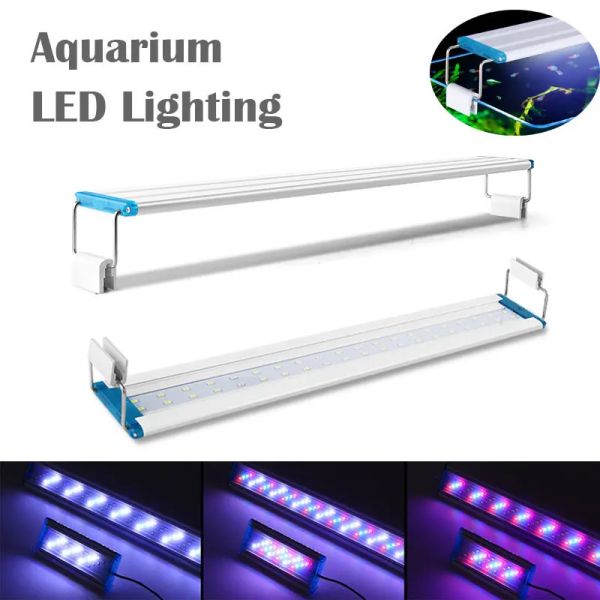 Beleuchtung Super Fish Aquarium Licht LED-Lampe Beleuchtung Aquatic Fishing Tank Halterung Pflanzenzubehör Dekoration Fishbowl Supplies Akvarium