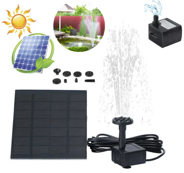 Pumpen Solar Aquarium Wave Maker Multifunktional mit 6 Düsen Teichbrunnen Wasserpumpe Dekorative Requisiten für Poolbrunnen Tauchbar