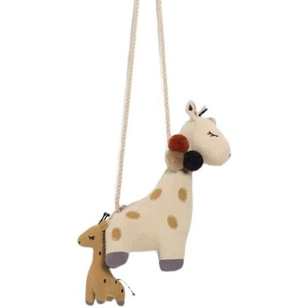 Zaini in peluche Simpatica giraffa Borsa in peluche Animali dei cartoni animati Forma Borsa a tracolla Borse a tracolla per bambini Regali di compleanno per ragazzeL2403