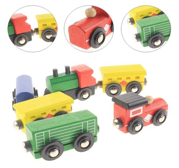 Set trenino in legno per bambini con binari del treno DoubleSide adatto al giocattolo in legno Brio perfetto per ragazzi e ragazze1220870