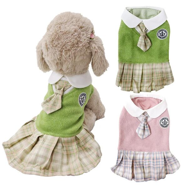 Haustierbekleidung Pulloverkleid Teddy Koki Fighting Bears Frühling und Herbst Bequeme süße Katzenkleidung 240228