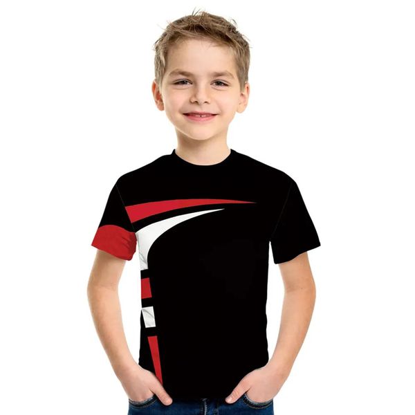 Kawaii детская футболка с 3D принтом, детская летняя модная повседневная футболка для мальчиков и девочек, унисекс, детская спортивная одежда, футболка, топы 240313