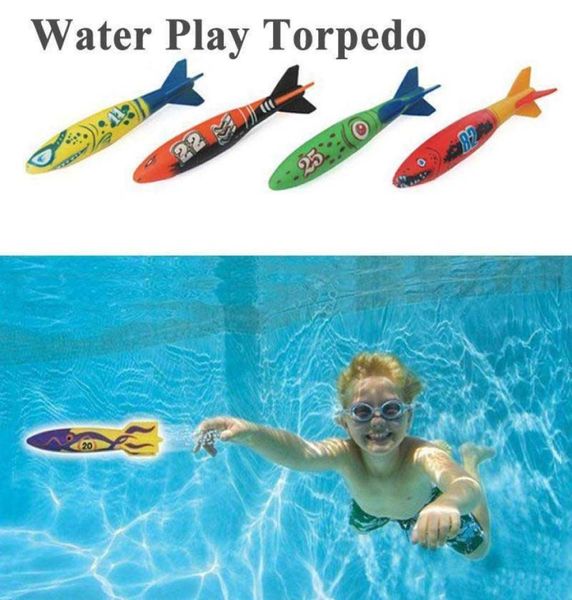 4 pçs ao ar livre praia piscina brinquedos de água mergulho torpedo jogando brinquedos brinquedos engraçados para crianças meninos meninas no verão 7913190