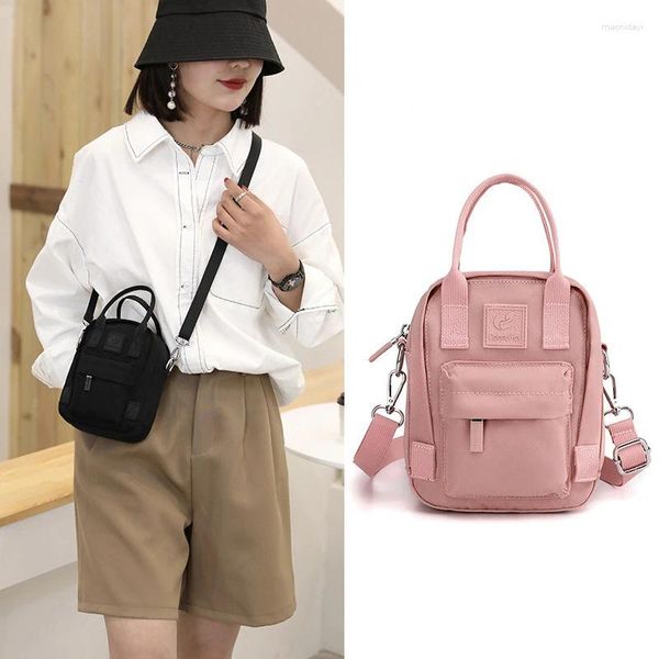 Вечерние сумки Мини-сумка через плечо Водонепроницаемая модная корейская стильная простая нейлоновая сумка с застежкой для мобильного телефона
