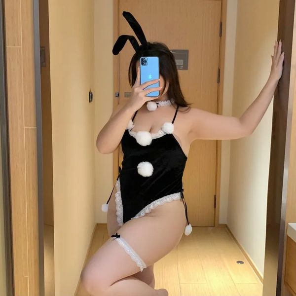 Bunny Girl Sexy Cosplay Dessous Plus Size Kawaii Bunny Anzug für Sex Porno Erwachsene Sex Kostüm für Rollenspiele Anime Sexy Kostüme 240311
