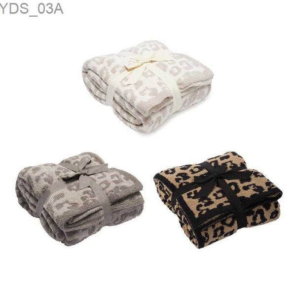 Cobertores cobertores leopardo impressão sofá cobertor chita veludo ar condicionado adequado para ar 240314