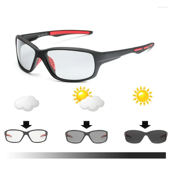 Outdoor Brillen 2024 Polarisierte Sonnenbrille Pochromic Chameleon Square Männer Frauen Berühmte Marke Designer Sonnenbrille UV400 Polaroid
