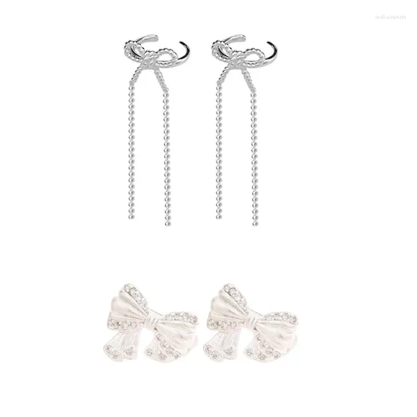 Rücken Ohrringe M2EA Quasten Ohrclip Modisch Kein Piercing Schmuck Modeaccessoires Material Geschenk Für Frauen Mädchen