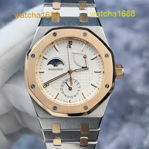 AP Gentlemen Watch Relógio de titânio Epic Royal Oak Series 26168SR China Great Wall Limited 18K ouro rosa/aço de precisão relógio mecânico automático