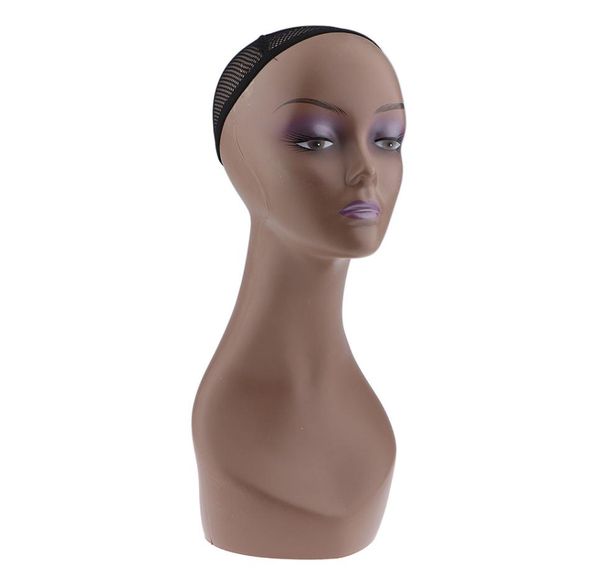 Женщина -манекен Manikin Head Model Wig Cap Jewelry Hat Hater Держатель стенд кофейный цвет парик