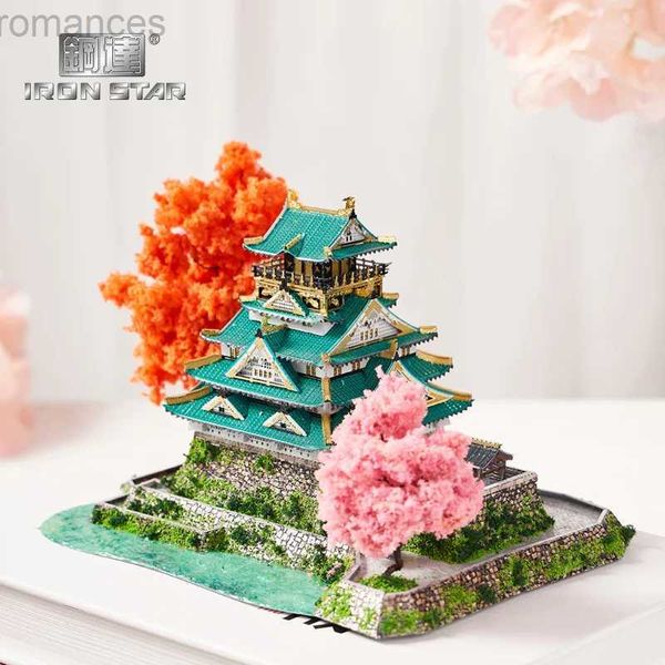 3D Puzzles IRON STAR 3D Puzzle Metal Arquitetura Japonesa Osaka Castle Assembly Model Kit DIY 3D Laser Cut Jigsaw Puzzle Brinquedos Crianças 240314