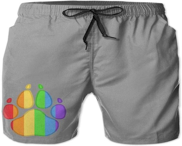 Men039s Shorts Gay Flag Bear Quick Dry Mens Swim Trunks Beach Sports Mans Gym com Pockets1982903