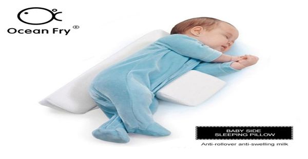 Cura della biancheria da letto per neonati Cuscino per neonato Supporto in memory foam regolabile Posizionatore per il sonno del neonato Prevenire il cuscino antirollio a forma di testa piatta L5990734