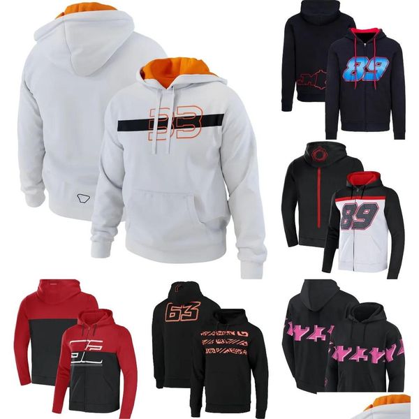 Motorradbekleidung 2023 Neue Moto Team Hoodie Rider Outdoor Zip Up Sweatshirt Frühling Herbst Herren Mode Racing Jacken Motocross Drop Otlxr