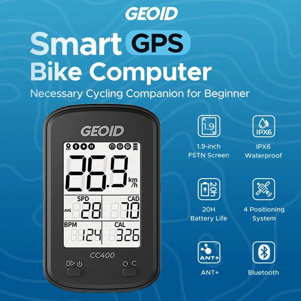 GEOID GPS Computer da bici Ciclismo ANTBluetooth Wireless GPS Tachimetro per bicicletta Impermeabile Bici da strada MTB Contachilometri ciclismo 240301