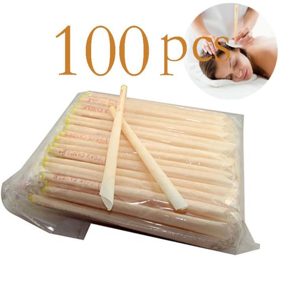 100 pçs limpador de ouvido easr vela cera de abelha bom produto hopi cera de orelha indiano coning fragrância limpeza orelhas vela remoção de cera tool1234311173