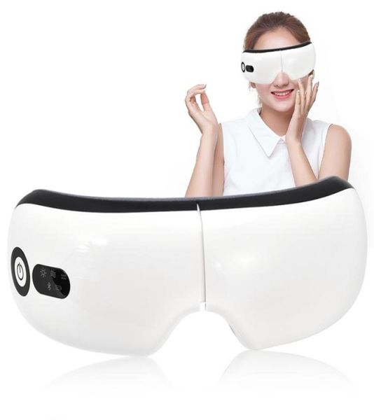 Inteligente airbag vibração olho massageador instrumento de cuidados com os olhos compressa suporte bluetooth olho fadiga massagem óculos 2102286489379
