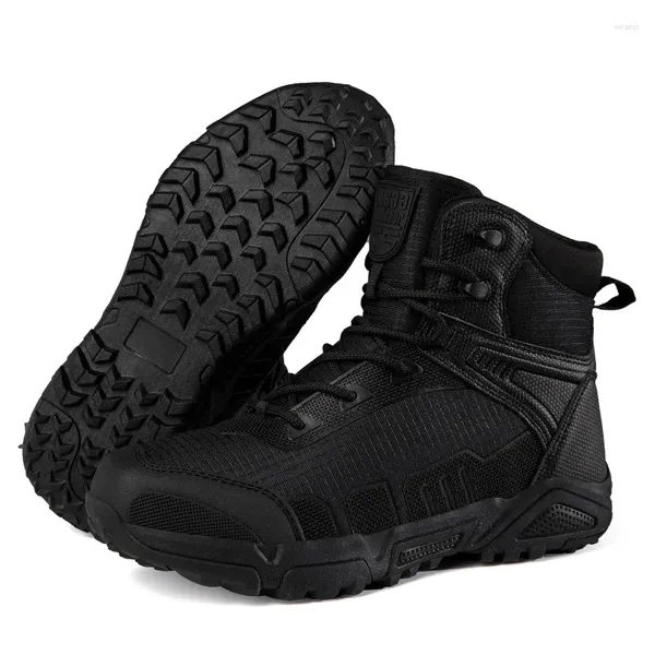Обувь 2024 Topfight Fiess 565 Высокие военные ботинки на открытом воздухе дышащие походы по пешеходной пустыне Botas Taticas Army Feels Training