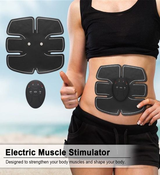 Stimolatore elettrico dei muscoli addominali Ginnico Trainer Smart Fitness Adesivi per palestra Pad Corpo dimagrante Cintura massaggiatore Unisex5718028