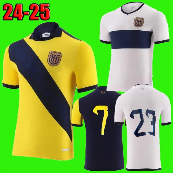 Novo 2024 Equador Estupinan Plata Mens Soccer Jerseys 24 25 VALEMNCIA Martinez Hincapie D. Palacios M. Caicedo Home Away Fotball Camisas Copa América