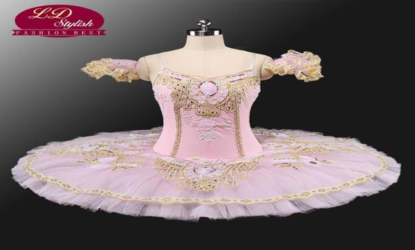 Klassisches Tutu, professionelles Blumenfee-Ballett-Tutu für Mädchen, Performance-Ballett-Kostüme, Dornröschen-Pfannkuchen-Tutu-Kostüm LD00019772961