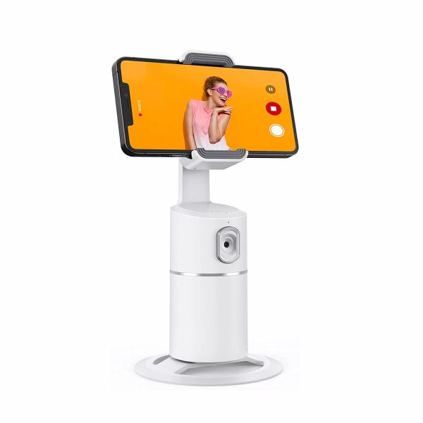 Monopods Ai Smart Selfie Stick 360 ° Auto Rastreamento de face Gimbal para Tiktok Vídeo Live Recording Rotação Estabilizador Tripé Phone Titular