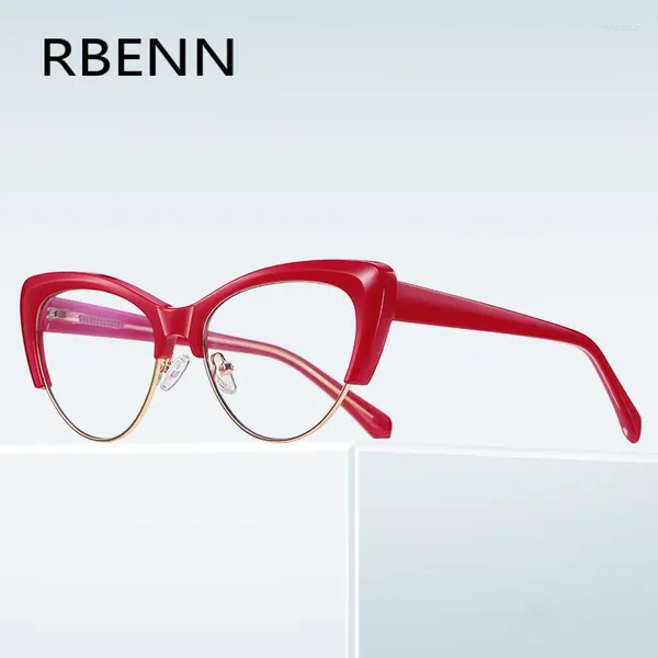 Sonnenbrille RBENN Red Cat Eye Anti Blue Light Lesebrille Frauen TR90 Outdoor Pochromic Brillen Computerleser 1,50 1,75 2,0