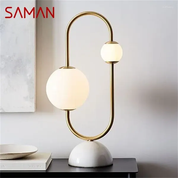 Masa lambaları Saman Nordic Modern Creative Dimmer Lamba LED Masa LEAD Oturma Odası Dekorasyonu