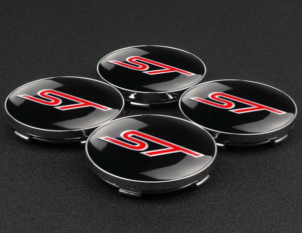 4pcs 5660MM ST Logo Car Wheel Center Caps Emblema para Ford ST Fusion Everest Escape Explorer Edge Mondeo Focus Ecosport Fiesta6019885