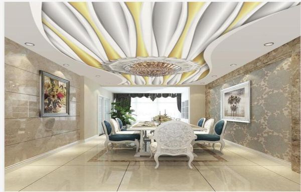 Semplice creativo 3D rilievo tridimensionale soffitto murale Arte Pittura Soggiorno camera da letto Soffitto Sfondo Carta da parati 3D7519261