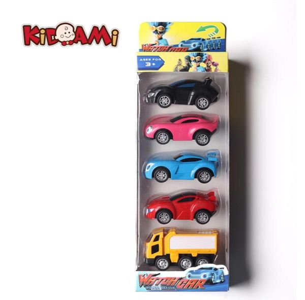 5 pezzi set 164 auto giocattolo in lega Anime Corea Cartoon orologio modello di auto giocattoli tirare indietro giocattoli educativi in miniatura per i bambini regalo LJ20099498912