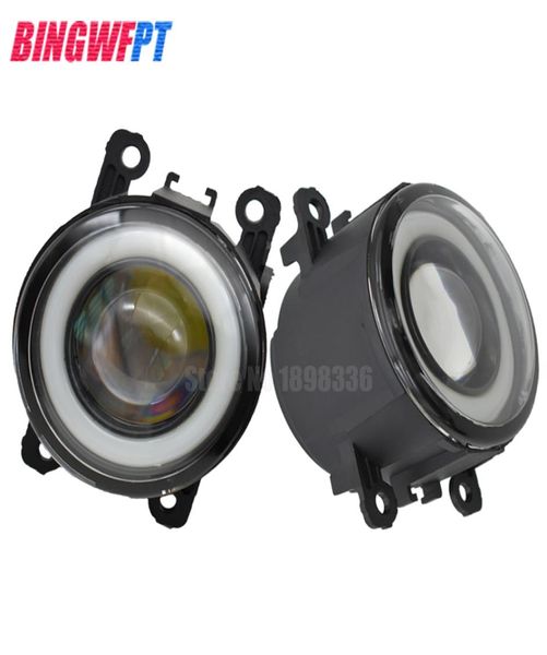 2pcs araba stil LED ön sis lambaları Peugeot için Angel Göz 207 307 407 607 3008 SW CC Van 200020137218809