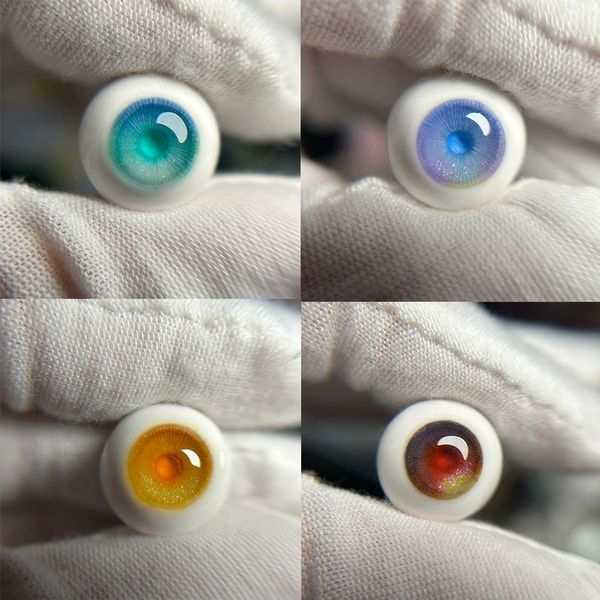 Кукла разноцветные глаза из смолы 10/12/14/16 мм DIY аксессуары для кукол ручной работы глазное яблоко для 1/3 1/4 1/6 OB11 BJD кукла гипсовые глаза 240304