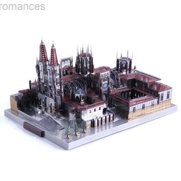 3D-Puzzles MMZ MODEL Microworld 3D-Metallpuzzle Burgos-Kathedrale Modell DIY 3D-Laserschnitt-Puzzle-Modell Nano-Spielzeug für Erwachsene Geschenk 240314