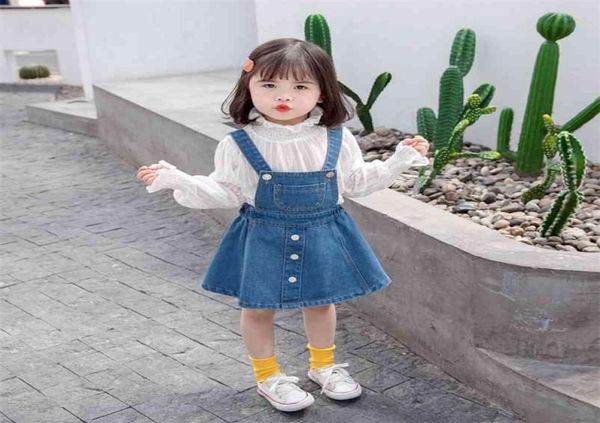 Mädchen-Jeanskleider für Kinder, Denim-Kleidung, Hosenträger, Overalls, Hosenträger, lässiges Back-to-School-Outfit 2104192309166