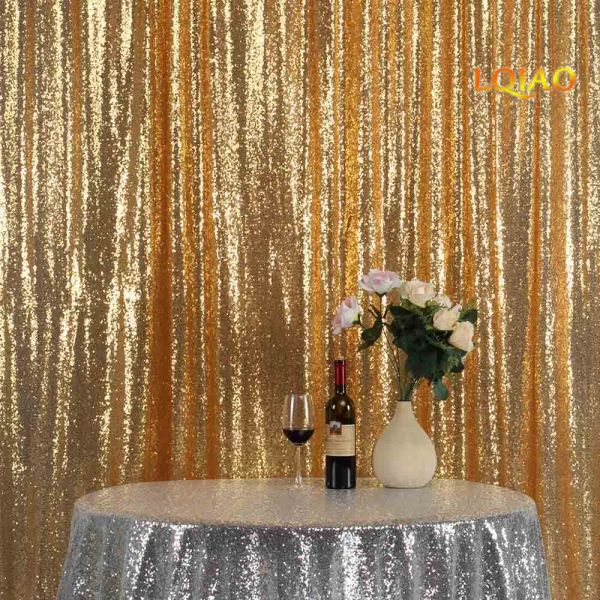 Tende Perfettamente 10FTx10FT Glitter Oro Paillettes Tessuto Sfondo Photobooth Sfondo Oro Tenda di Nozze Per Natale/Decorazioni di Nozze