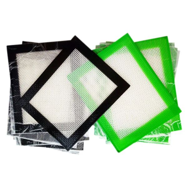 Tapetes de silicone Dab Wax Pad FDA Food Grade Reutilizável Antiaderente Concentrado Tapetes Bho Slick Oil Retângulo Forma Resistente ao Calor Tapete de Fibra de Vidro ZZ