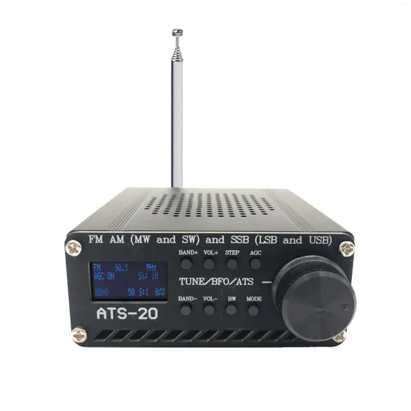 Akıllı ev kontrolü monte edilmiş ATS-20 SI4732 Tüm Bant Radyo Alıcı FM AM (MW SW) SSB (LSB USB) Lityum Pil ve Anten Hoparlör