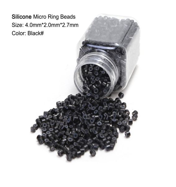 Neisti Neue 5 Farbe 4mm Silikon Micro Ring Perlen Haarverlängerungen Werkzeuge Ring Links Rohre 4mm27mm für Feder Haarverlängerungen Schnell 8121183