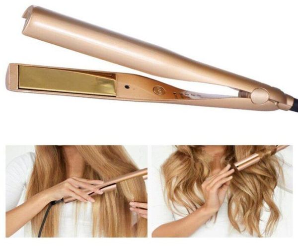 Il più nuovo bigodino per capelli 2 in 1 per raddrizzare la macchina per lo styling professionale per capelli elettrico in titanioPiastre per capelli Roller Styler BigodinoToo1426563