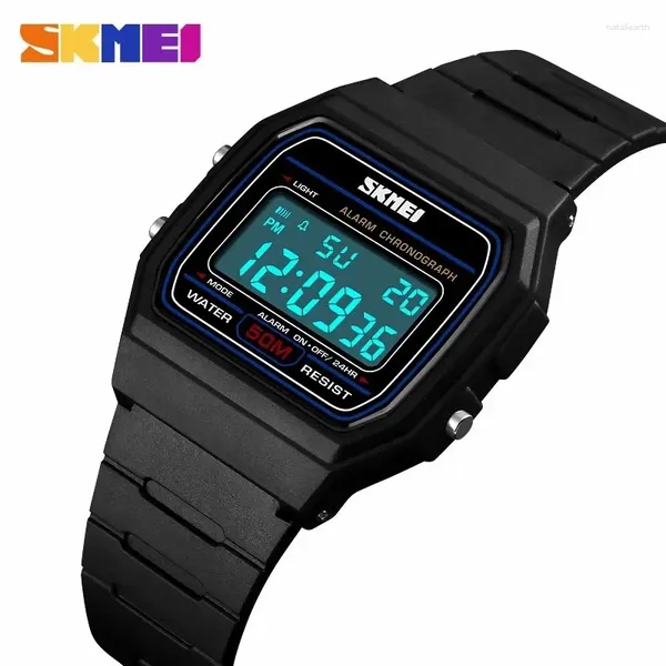 Наручные часы SKMEI 1412, роскошные цифровые часы для женщин, водонепроницаемые спортивные часы с подсветкой, женские будильники Relogio Feminino 2042